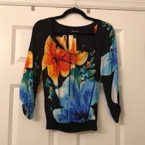 White House Black Market Floral Top
